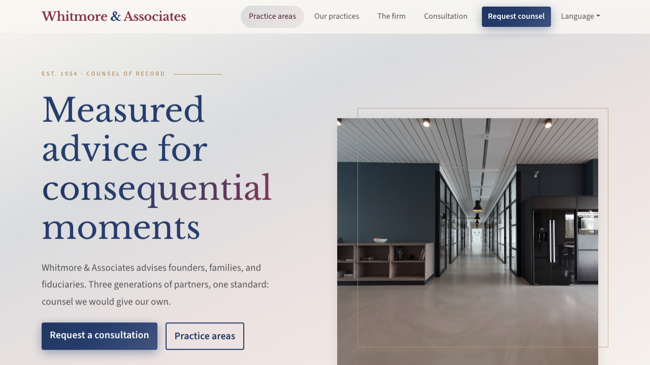 law-firm theme preview — included in the Complete Collection bundle